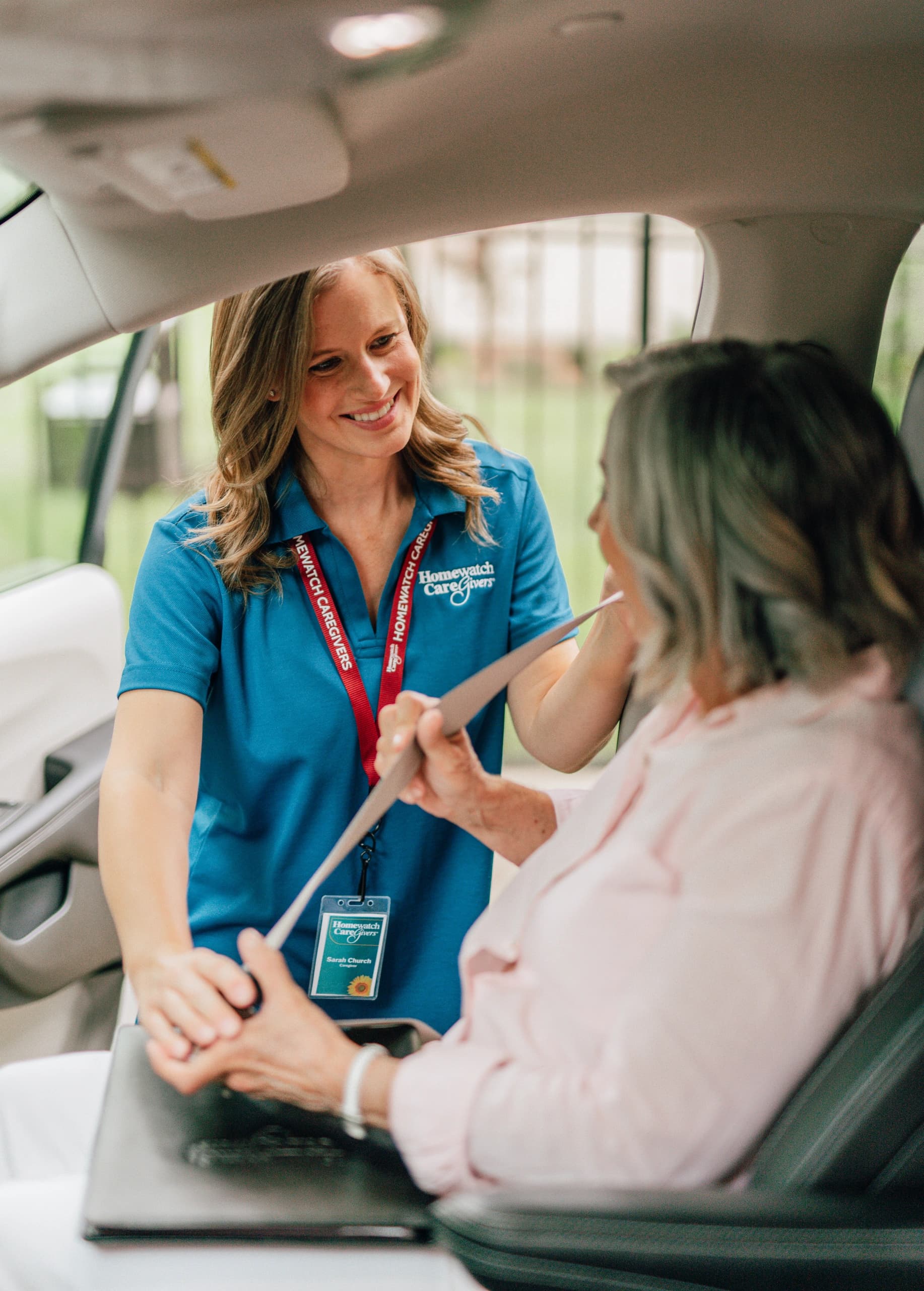 A Homewatch CareGivers caregiver assisting a Houston client with multiple chronic conditions